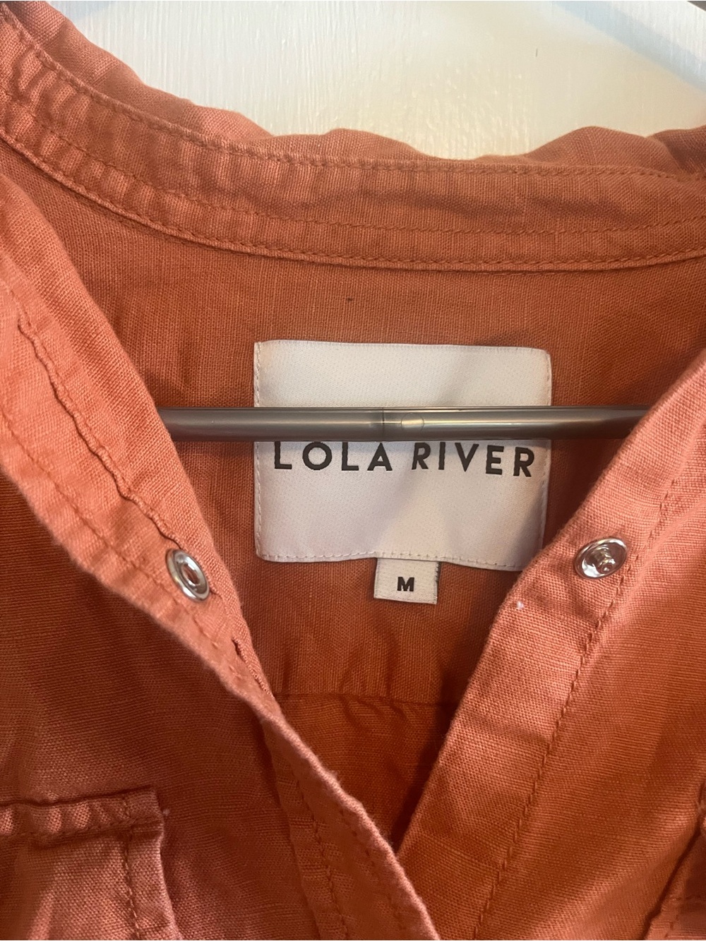 LOLA RIVER Rust Button-Up Shirt - Picture 2 of 2